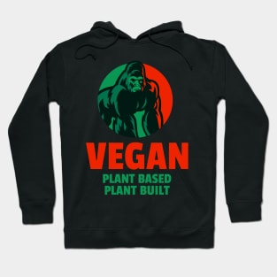 Vegan - Plant Based/Built - Red & Green Hoodie